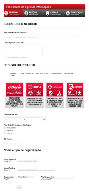 Informações Form Template