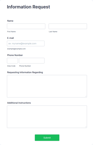 Information Request Form Template