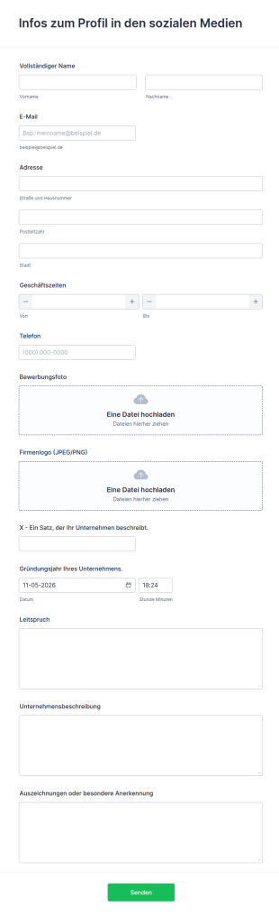 Informationen Zum Profil In Den Sozialen Medien