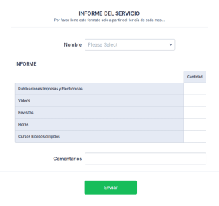 Informe Del Servicio