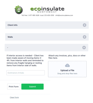 Injection Foam Work Order Form Template