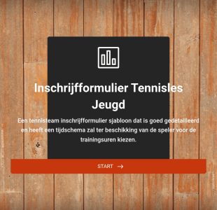 Jeugd Tennisopleiding Inschrijfformulier
