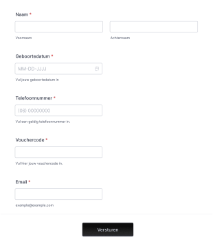 Inschrijfformulier Form Template