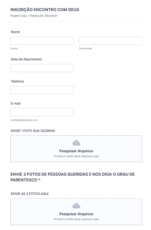 Inscrição Encontro Com Deus