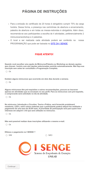 Inscrições Workshop E Eventos Form Template