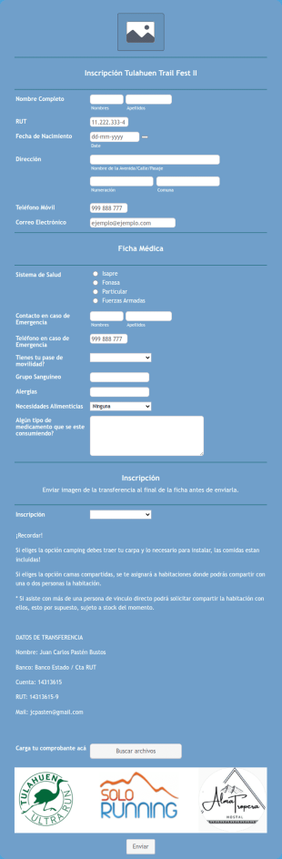 Inscripción Carrera
