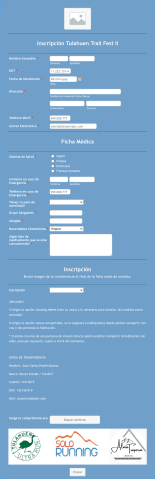 Inscripción Carrera