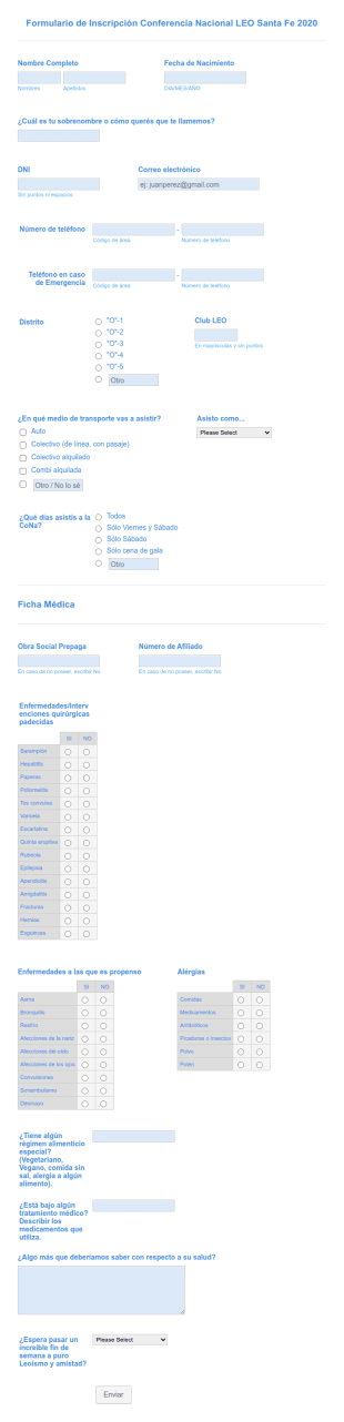 Inscripción CoNaLEO