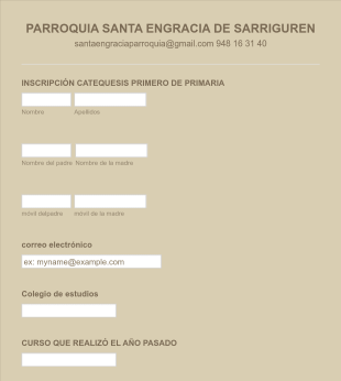 Inscripción De Catequesis