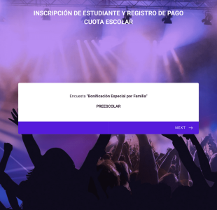 Inscripción De Estudiante Y Registro De Pago Cuota Escolar Form Template