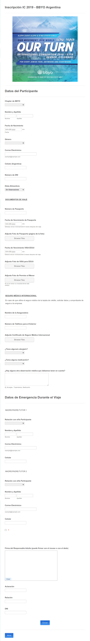 Inscripción De Participantes A Convención Internacional