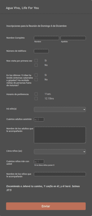 Inscripciones Agua Viva Avilés