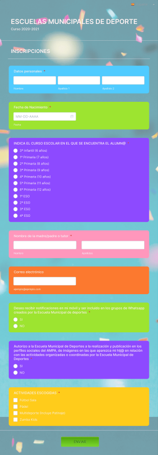 Inscripciones EMD Valencia Form Template