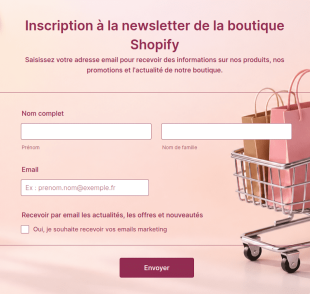 Inscription à La Newsletter De La Boutique Shopify