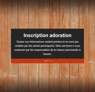 Inscription à Une Retraite D'adoration Religieuse Form Template