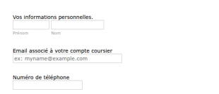 Inscription Compte Coursier