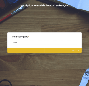 Inscription Tournoi De Football En Français Form Template