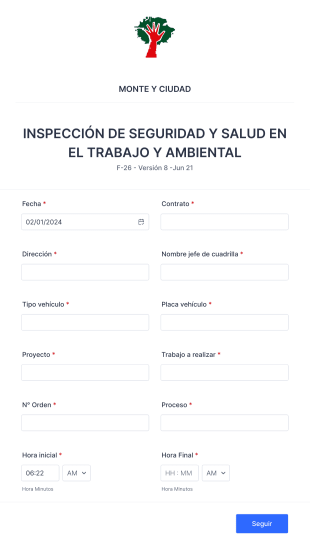 Inspección De Seguridad Y Salud En El Trabajo Y Ambiental