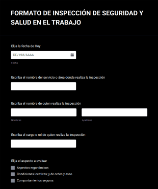 Inspección Sst Form Template