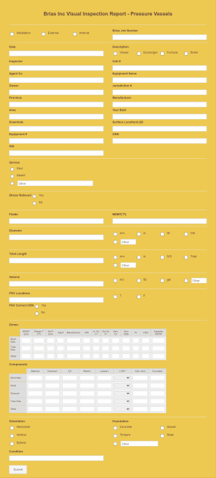 Inspection Report Template Form Template