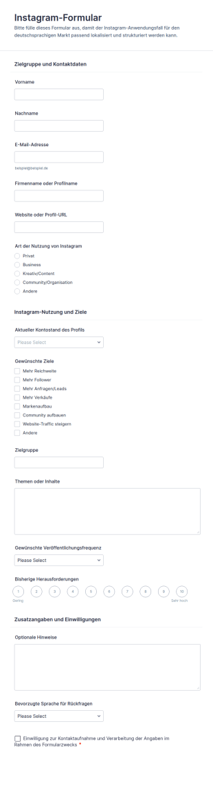 Instagram Nachrichtenvorlage