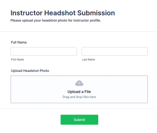 Instructor Headshot Submission Form Template