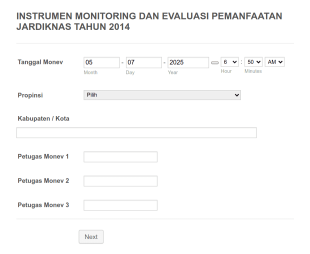 Instrumen Monitoring Form Template