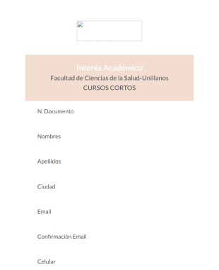 Interés Académico Cursos Cortos Form Template