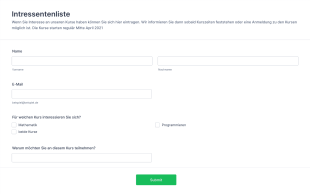Interessentenformular Form Template