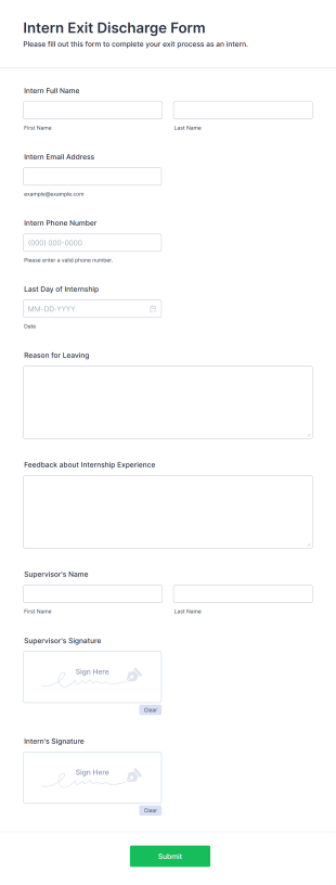 Exit Interview Checklist Form Template | Jotform