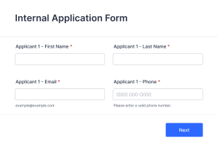 Internal Application Form Template