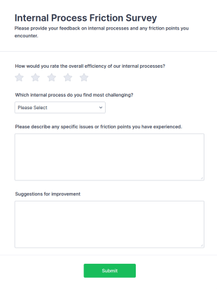 Internal Process Friction Survey Form Template