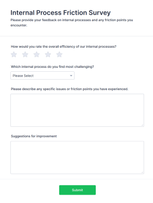 Internal Process Friction Survey Form Template