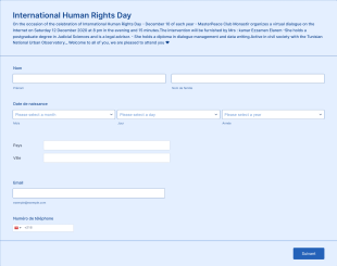 International Human Rights Day Form Template