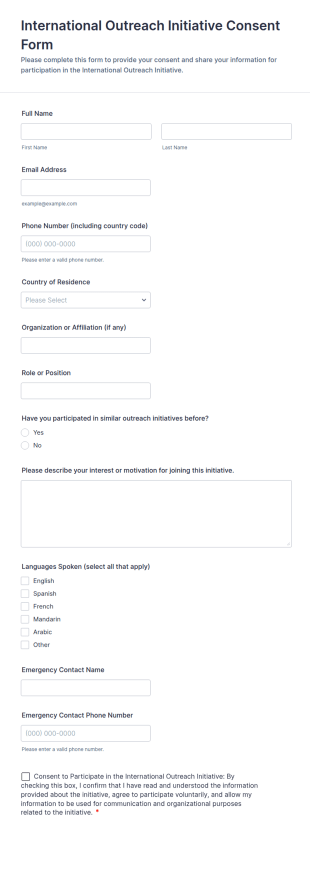 International Outreach Initiative Consent Form Template