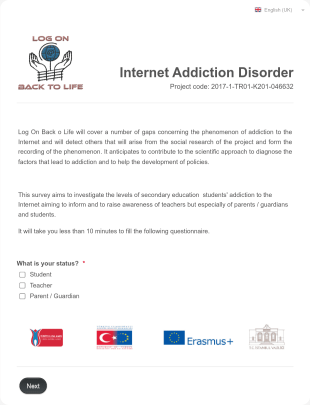 Internet Addiction Disorder Survey Form Template