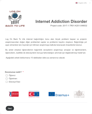 İnternet Bağımlılığı Anketi Form Template
