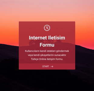 İnternet İletişim Form Template