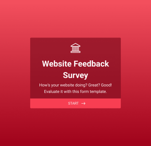 İnternet Sitesi Geribildirim Anketi Form Template