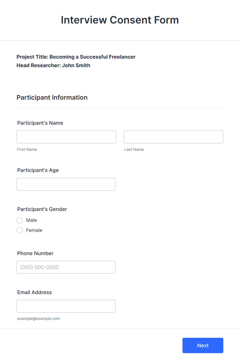 Interview Consent Form Template | Jotform