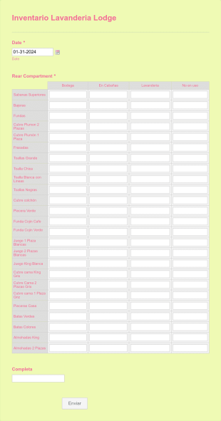 INVENTARIO LAVANDERIA Form Template