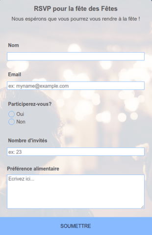 Invitation à Un événement