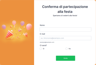Invito All'Evento Form Template