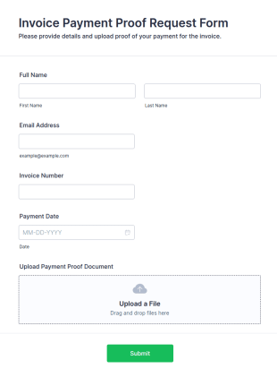 Invoice Payment Proof Request Form Template