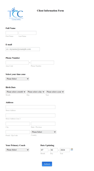 Invoice Request Form Template