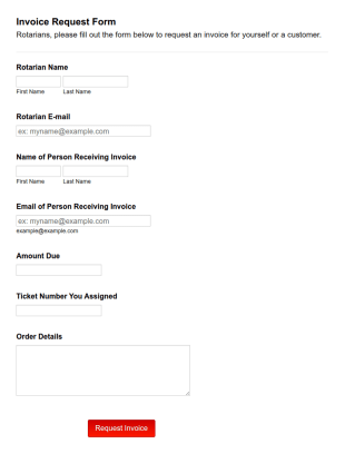 Invoice Request Form Template