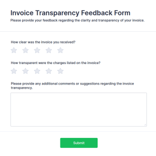 Invoice Transparency Feedback Form Template