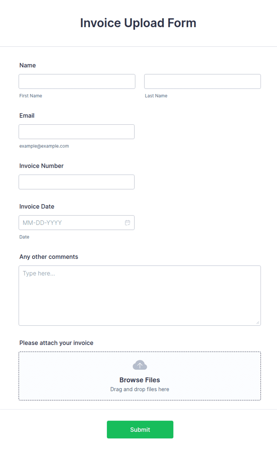 Upload Invoice Design Invoice Upload 100 Free Invoice Templates | Print & Email Invoices