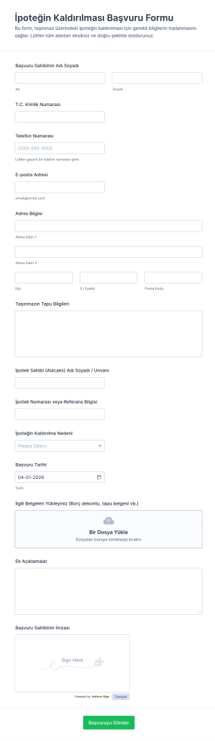 İpotikserden Feragatname Formu 🎉 Form Şablonu