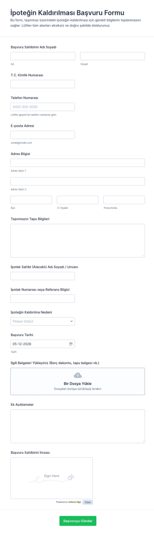 İpotikserden Feragatname Formu 🎉 Form Şablonu